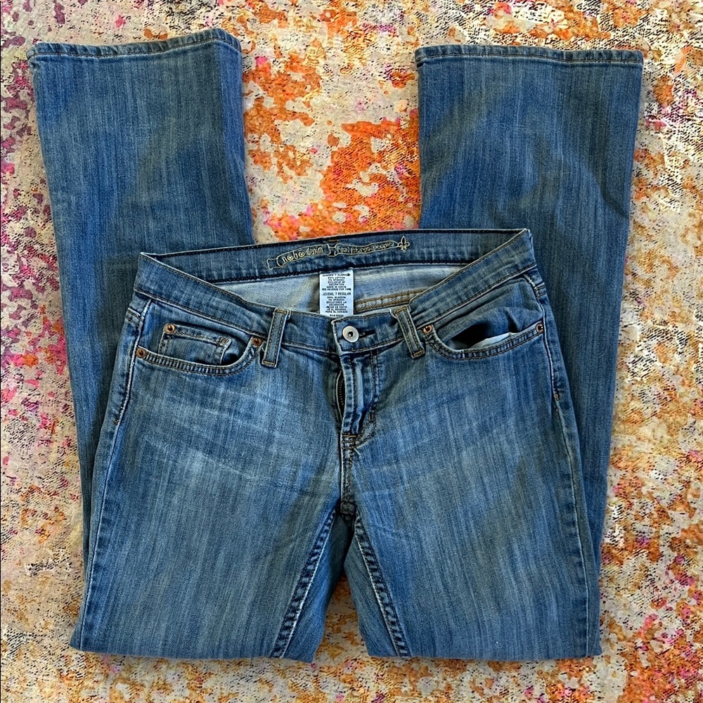 No Boundaries Women's Straight Leg Blue Jeans